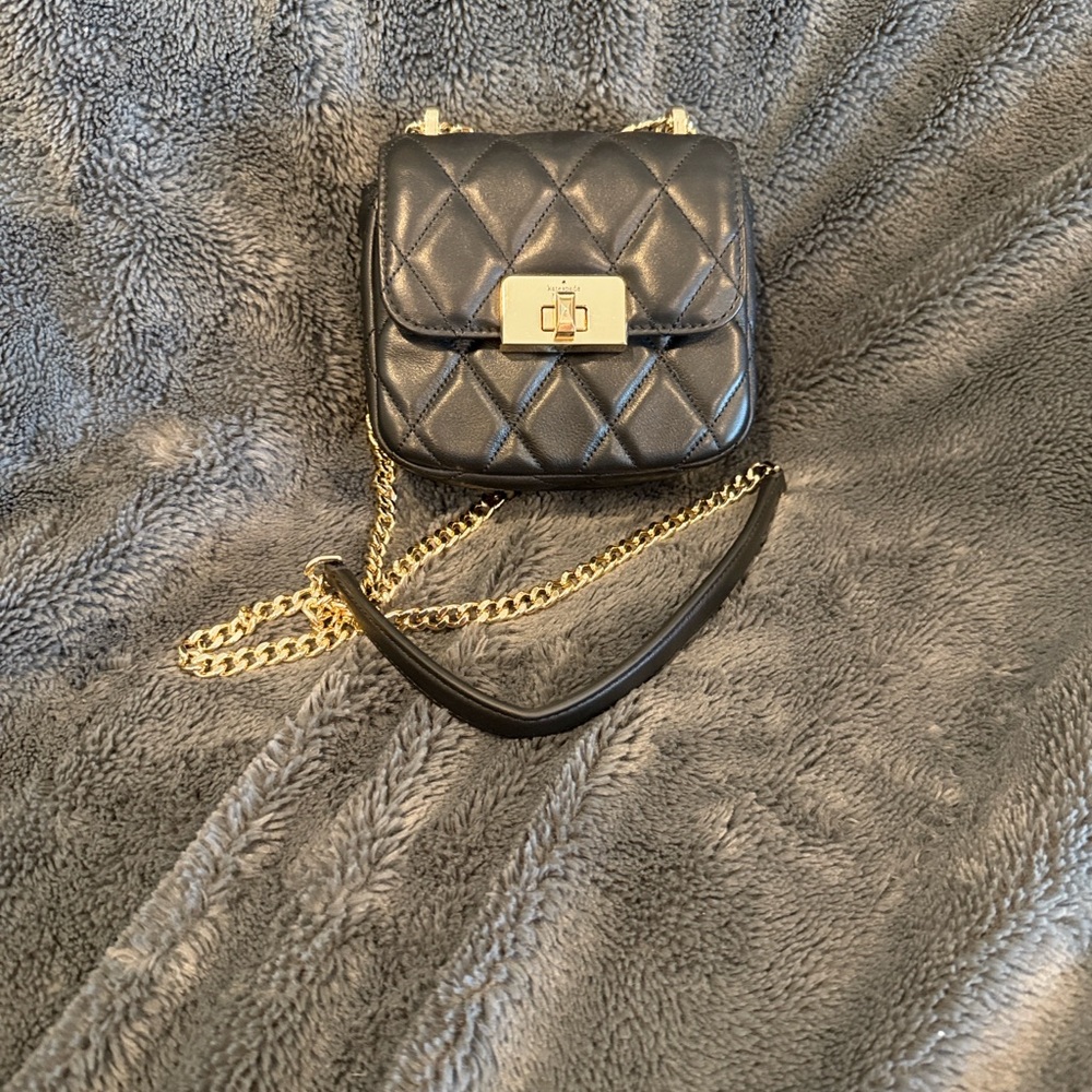 Kate Spade Black Carey Quilted Micro Flap Crossbody